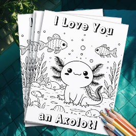 Flyer Axolotl | Página de Coloração da Criança