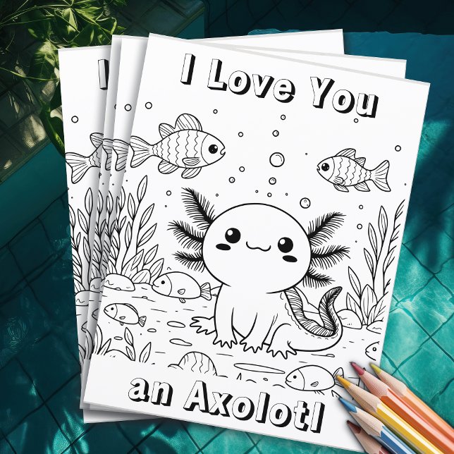 Flyer Axolotl | Página de Coloração da Criança (Criador carregado)