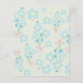 Flyer Azul Suave e Harmonia Rosa