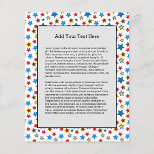 Flyer Azul Vermelho Amarelo Cheerleader Starry Cheerlead