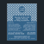 Flyer Azulejos com padrões, chão, Azulejo Installer Adve<br><div class="desc">Azulejos Padronizados,  Pavimento,  Folhetos De Publicidade Installer De Azulejo Pela Loja Cartão de visita.</div>