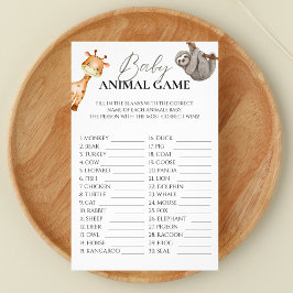 Flyer Baby Animal Game Wild One Safari Chá de fraldas