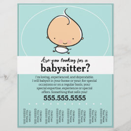 Flyer Babysitting, creches, infantários, rasgões