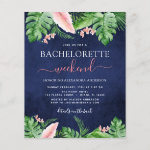Flyer Bachelorette de Orçamento Fim de Semana Itinerár