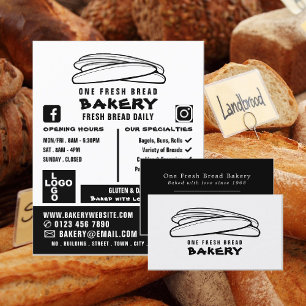 Flyer Baguetes Frescos, Bakers, Bakery Store Adverte