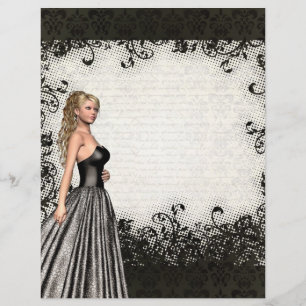 Flyer Baile de formatura de vestido preto