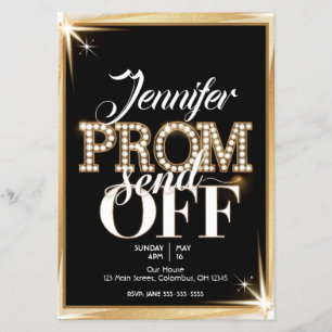 Flyer Baile de formatura personalizado END-OFF Elegante 
