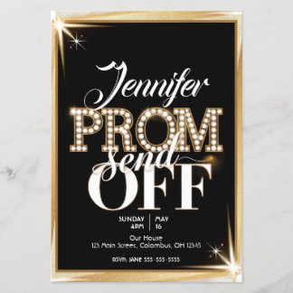 Flyer Baile de formatura personalizado END-OFF Elegante 