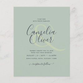 Flyer BAIXO NÚMERO ORÇAMENTAL, Caligrafia e Casamento