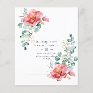 Flyer BAIXO ORÇAMENTO Rosas Brancas SALVAM AS DATAS Mode