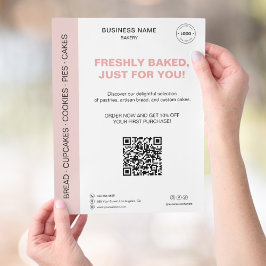 Flyer Bakery QR Code Promotional