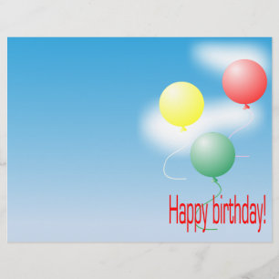 Flyer Balões de ar coloridos