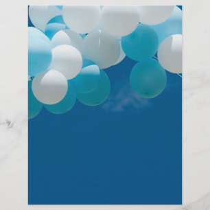 Flyer Balões voando no céu azul