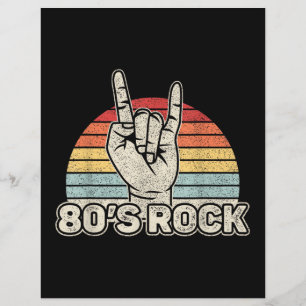 Flyer Banda de Rock Vintage Retro dos Anos 80