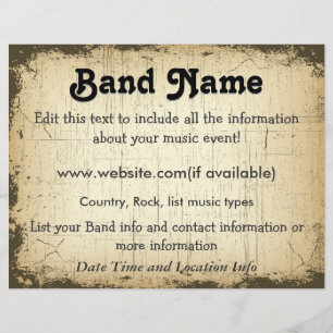 Flyer Banda feita sob encomenda do Grunge