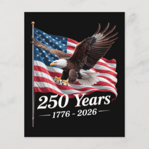Flyer Bandeira Águia 250 Anos EUA 1776-2026