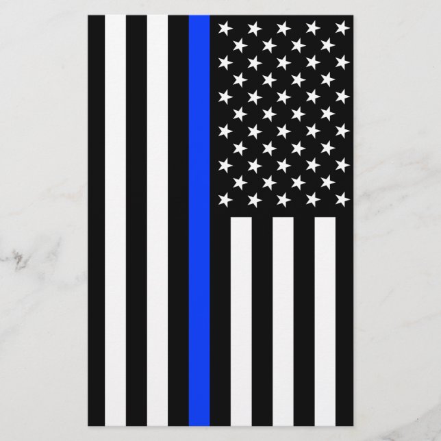 Flyer Bandeira da Polícia Thin Blue Line (Frente)