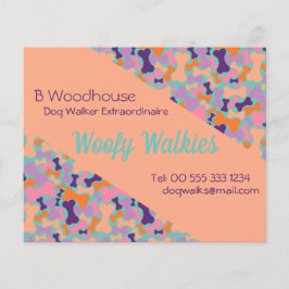 Flyer Bandeira de design de ossos de cão laranja