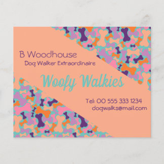 Flyer Bandeira de design de ossos de cão laranja