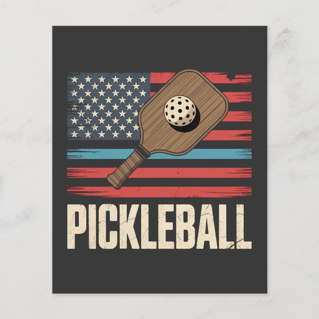Flyer Bandeira dos EUA Pickleball (Frente)