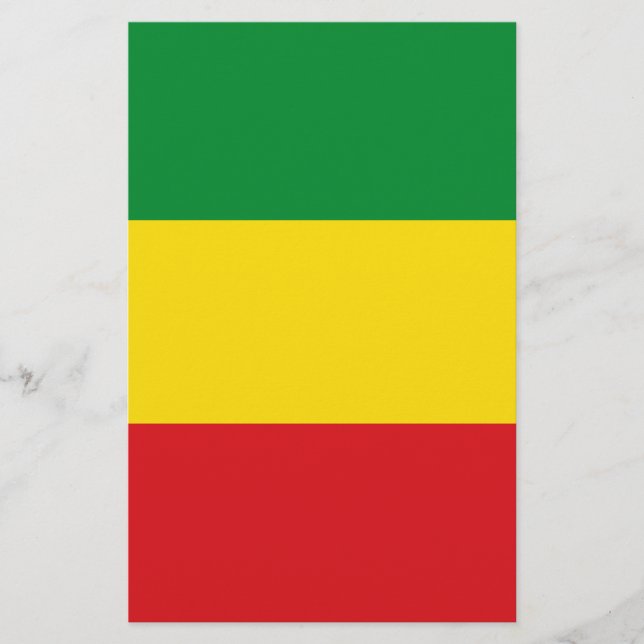 Flyer Bandeira Rastafári Rasta Etíope (Frente)