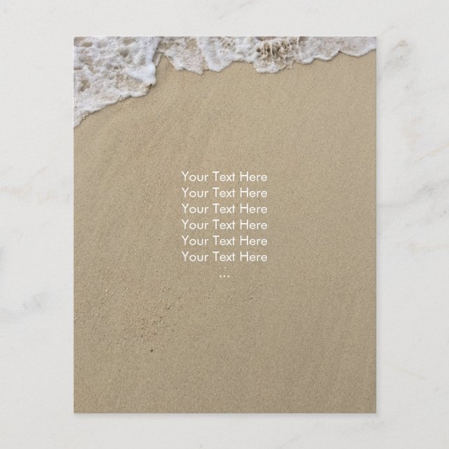 Flyer Banheiras de água de praia e mar (Frente)