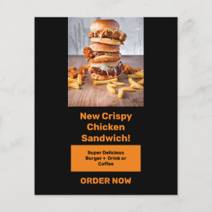 Flyer Banner de comida para promover e chamar a atenção 