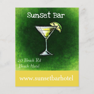 Flyer Bar do bar do bar ou da praia do clube nocturno