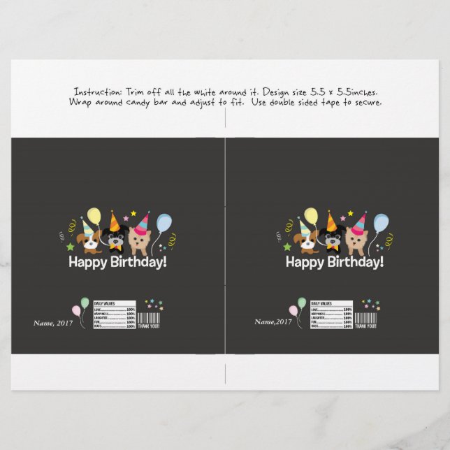 Flyer bar doce, festa de cachorro de crianças felizes do (Frente)