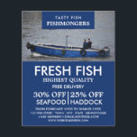Flyer Barco De Pesca, Fishmonger/Esposa, Mercado De Peix<br><div class="desc">Barco De Pesca,  Fishmonger/Esposa,  Bandeiras De Publicidade No Mercado De Peixes Por Loja De Cartão de visita.</div>