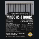 Flyer Bares e interruptores, Janela & Door Company<br><div class="desc">Bares e interruptores,  janela e folheto publicitário da empresa Fitter pela loja de Cartão de visita.</div>