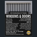 Flyer Bares e interruptores, Janela & Door Company<br><div class="desc">Bares e interruptores,  janela e folheto publicitário da empresa Fitter pela loja de Cartão de visita.</div>