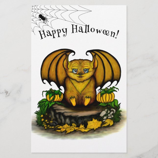 Flyer Bat Bonito do Halloween (Frente)
