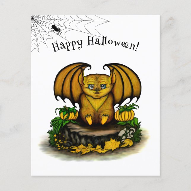 Flyer Bat Bonito do Halloween (Frente)