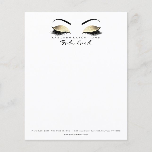 Flyer BeauStudio Lashes Makeup Stylist - Letra Head (Frente)