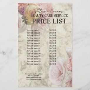 Flyer Beautique Boutique Cream Flower Elegant Price List