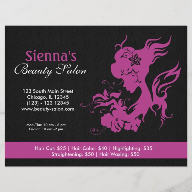 Flyer Beauty Salon (ameixa) (Frente)