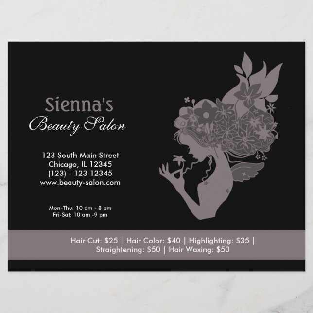 Flyer Beauty Salon (Lavanda Blush) (Frente)