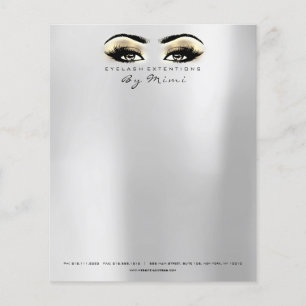 Flyer Beauty Studio Lashes Makeup Brown Silver Dourado