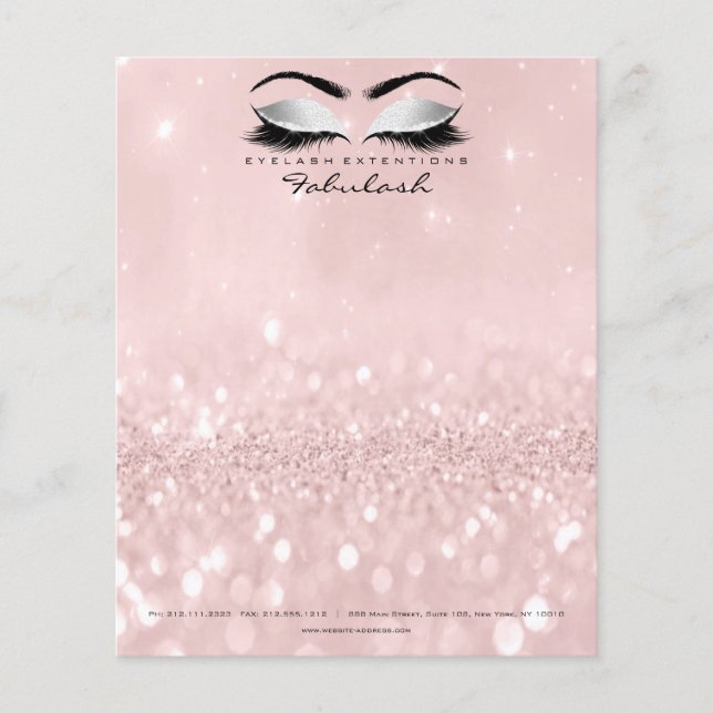 Flyer Beauty Studio Lashes Makeup Stylist Grayl Pink (Frente)