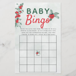 Flyer Bebê Bingo Chá Jogo Russo Pequena Vinha de Tomate