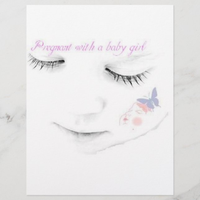Flyer Bebê menina grávida (Frente)