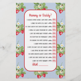 Flyer Bebê para Abelha Morango Aquarela Jogo de Chá