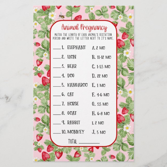 Flyer Bebê para Bebê Garota de Chá de Morango (Frente)