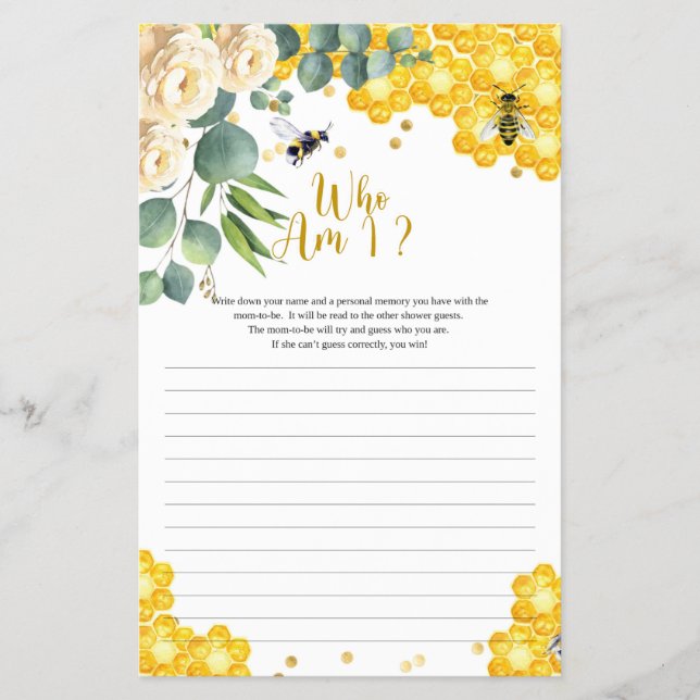 Flyer Bebê quem sou eu jogo (Frente)