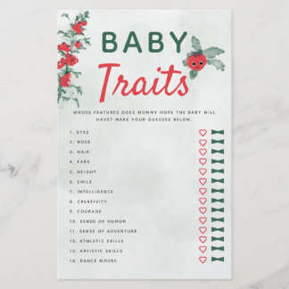 Flyer Bebê Traça Chá de fraldas Jogo Rustic Tomato Vine