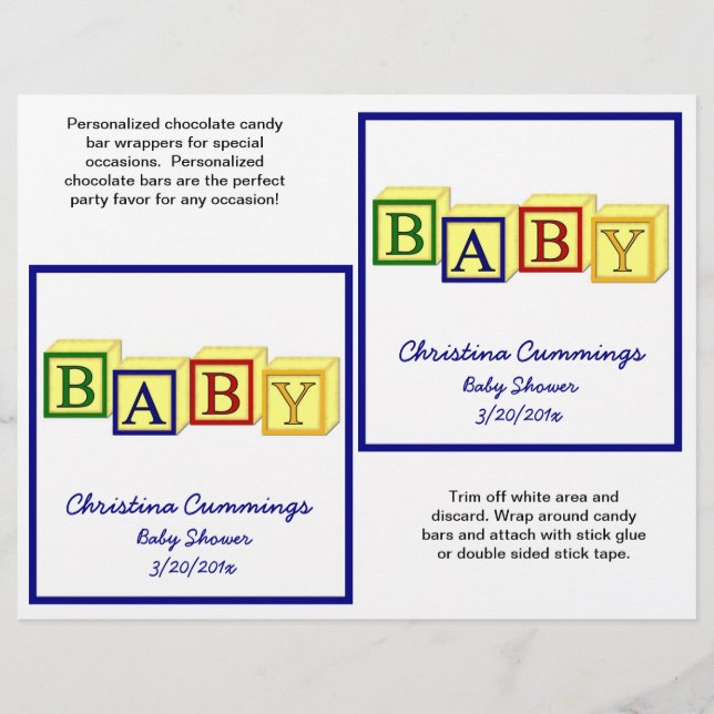 Flyer Bebês Bloqueios de Candybar (Primário) (Frente)