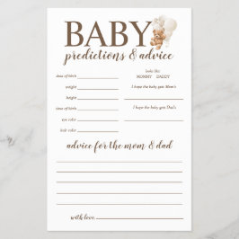 Flyer Bebês - Predicações e conselhos - Jogo do Urso de