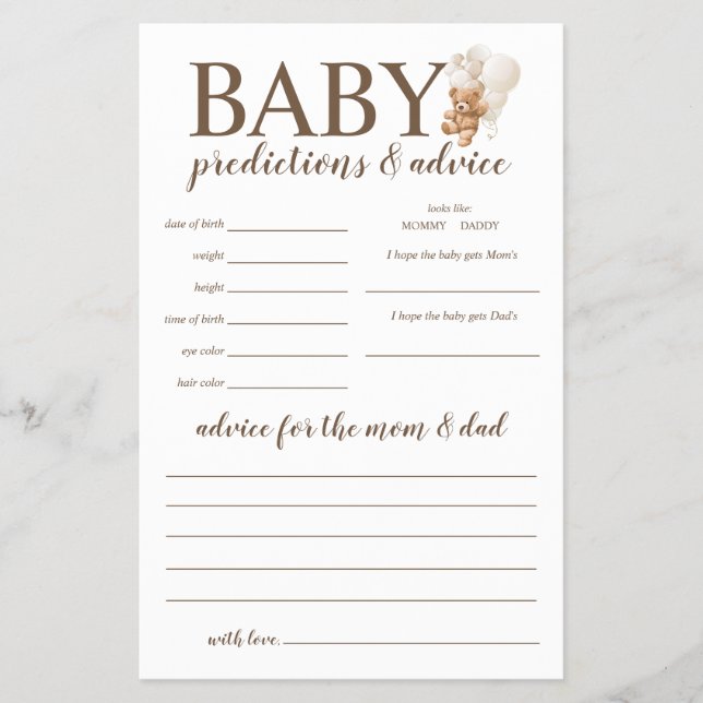 Flyer Bebês - Predicações e conselhos - Jogo do Urso de  (Frente)