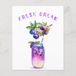 Flyer Bebida Legal com suco de mirtilo fresco - Cocktail